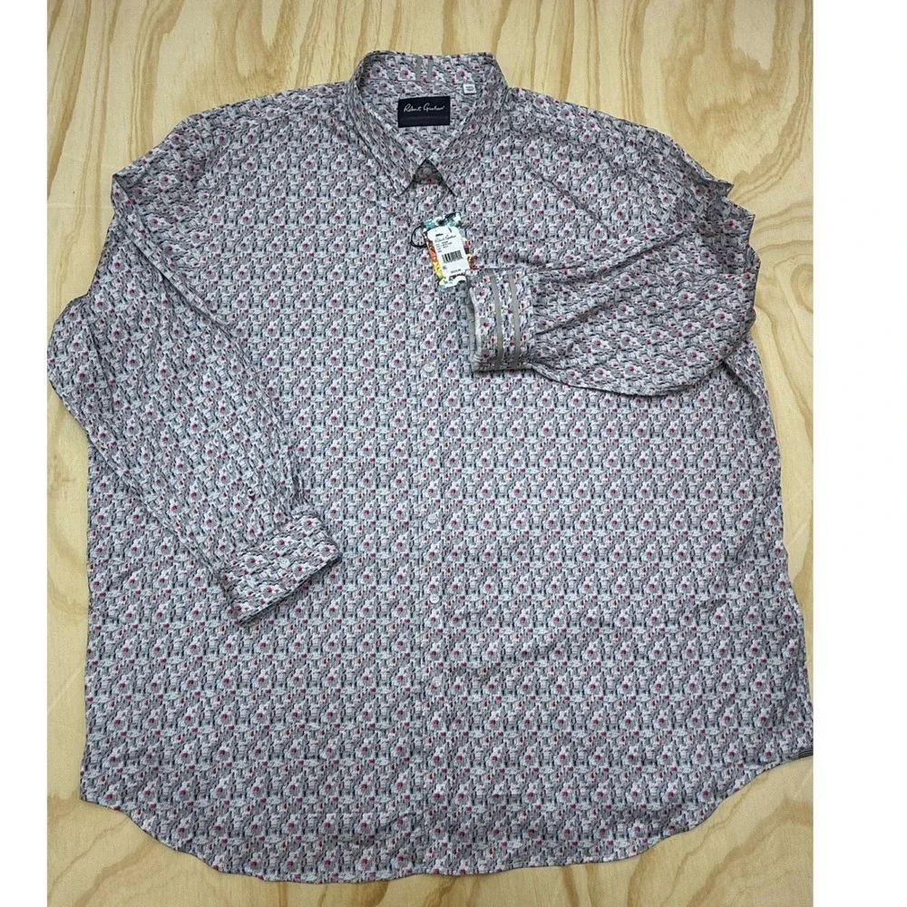 Robert Graham Medina 4XL Geometric Print Button Down Shirt Multicolor NWT
